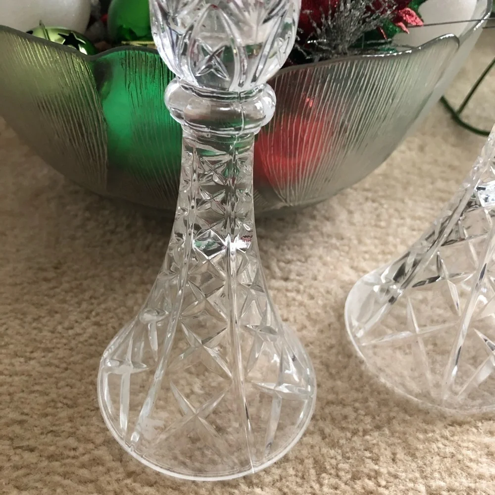 Crystal candle holders